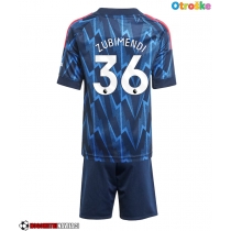 Otroške Nogometnih dresov Arsenal Martin Zubimendi #36 Gostujoči 2025-26 Kratki rokavi (+ hlače)